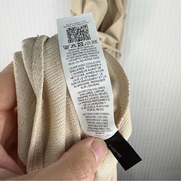 ASOS DESIGN Strappy Cupped Skater Midi Dress Natural Stone Size 10 Open Back - Picture 11 of 12